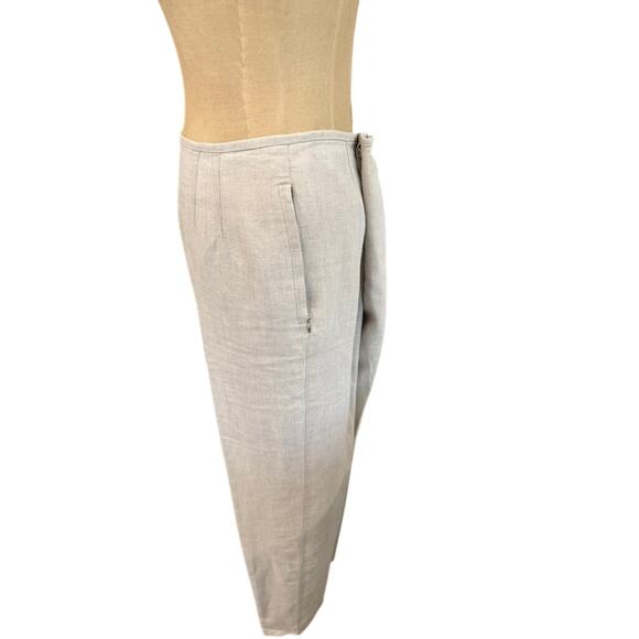 "EMANUEL UNGARO" 2 Pc. 100% Linen Pant Suit SZ 14 VTG  Quiet Luxury Elegant - Picture 5 of 16